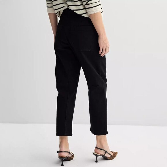 Farmers Market Tapered Jeans Womens 16 High Rise Stretch Denim Zip Button Black - Picture 13 of 13